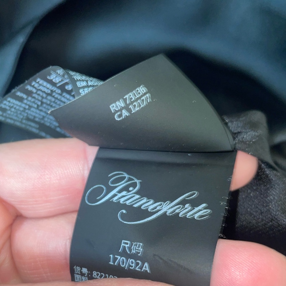 Max Mara Italy Pianoforte Dress 8 Black Cocktail Party Black Tie Silk Prom - Picture 11 of 15